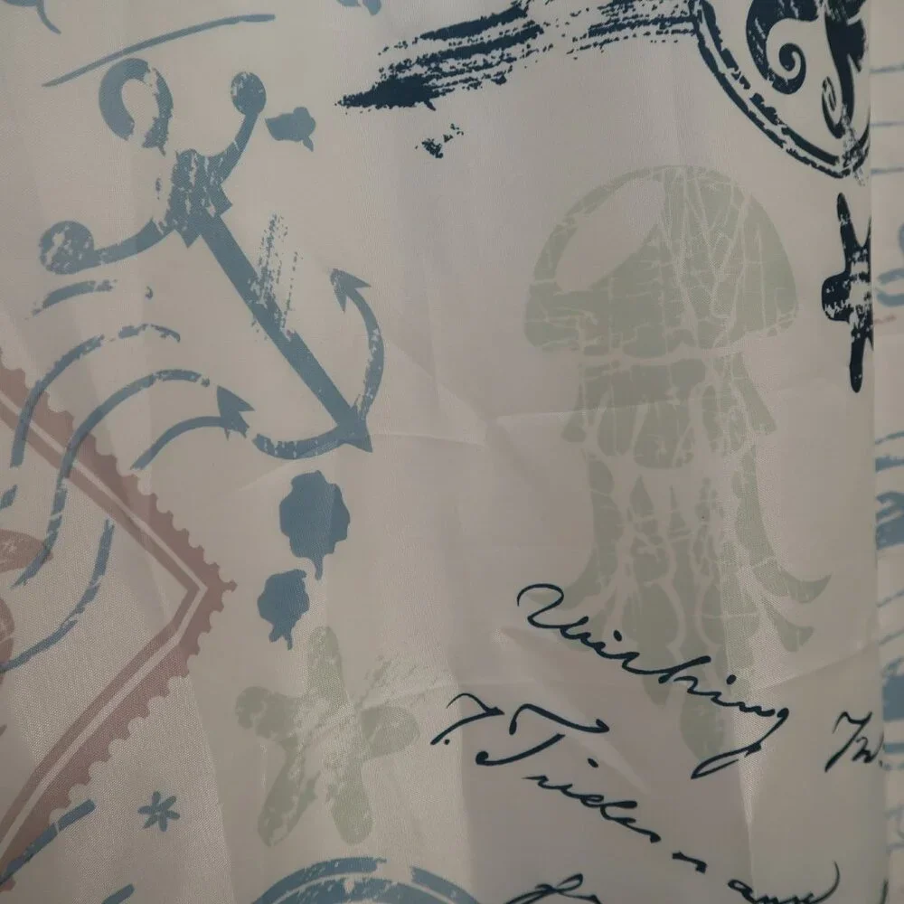 Caribbean Joe Island Supply Co. Seashore Print Shower Curtain